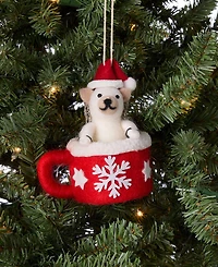 Holiday Lane Tiny Tidings Hedgehog in Mug Ornament, Macy's Exclusive