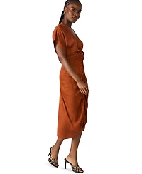 Steve Madden Women's Aimee V-Neck Shirred-Front Dress