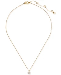 kate spade new york Cubic Zirconia Square Pendant Necklace, 16" + 3" extender