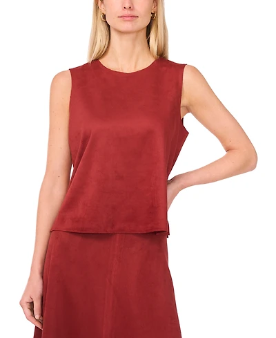 Vince Camuto Women's Sleeveless Faux-Suede Top