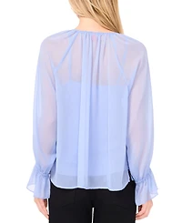 Vince Camuto Women's Ruffle-Front Long-Sleeve Blouse