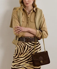Lauren Ralph Lauren Suede Small Bradley Convertible Bag