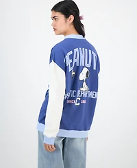 Love Tribe Juniors' Peanuts Fleece Bomber Jacket