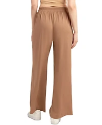 Bcx Juniors' Pleated Pull-On Wide-Leg Pants