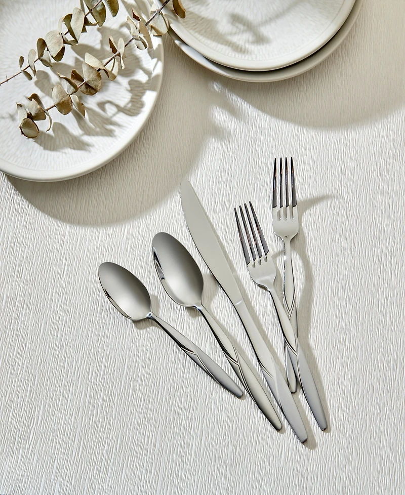 Ornative Anona 42-Pc. Flatware Set with Wire Caddy, Service for 8