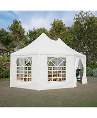 Mondawe 20x15 Ft Heavy Duty Party Tent - White Wedding & Event Shelter