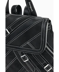 Desigual Women's Small faux leather backpack with buckles