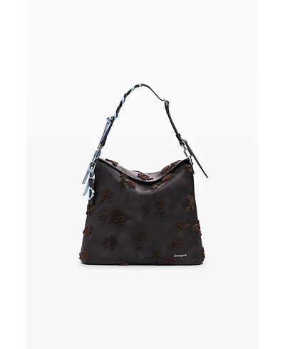 Desigual Women's Large convertible flocked backpack
