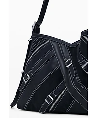 Desigual Women's Medium faux leather bag with buckles