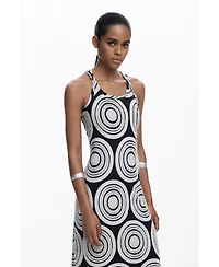 Desigual Women's Long dress with circles