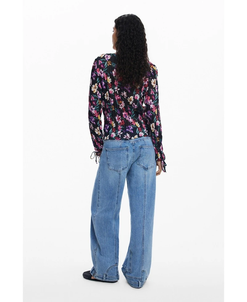 Desigual Women's Pleated floral blouse