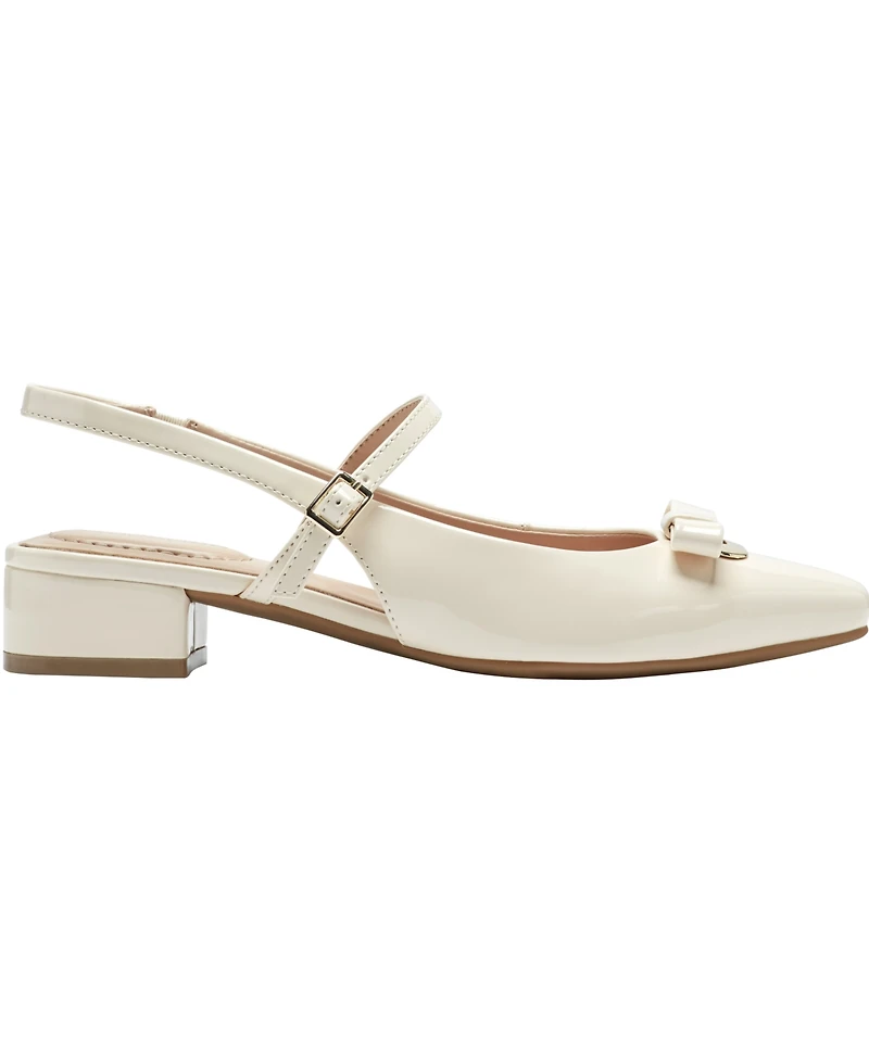 Bandolino Women's Adana Bow Slingback Block Heel Pumps