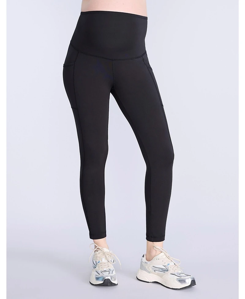 Motherhood Maternity Women's High Waist Over the Belly Active Pocket Ankle Legging
