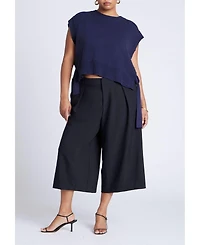 Eloquii Women's Overlay Sweater