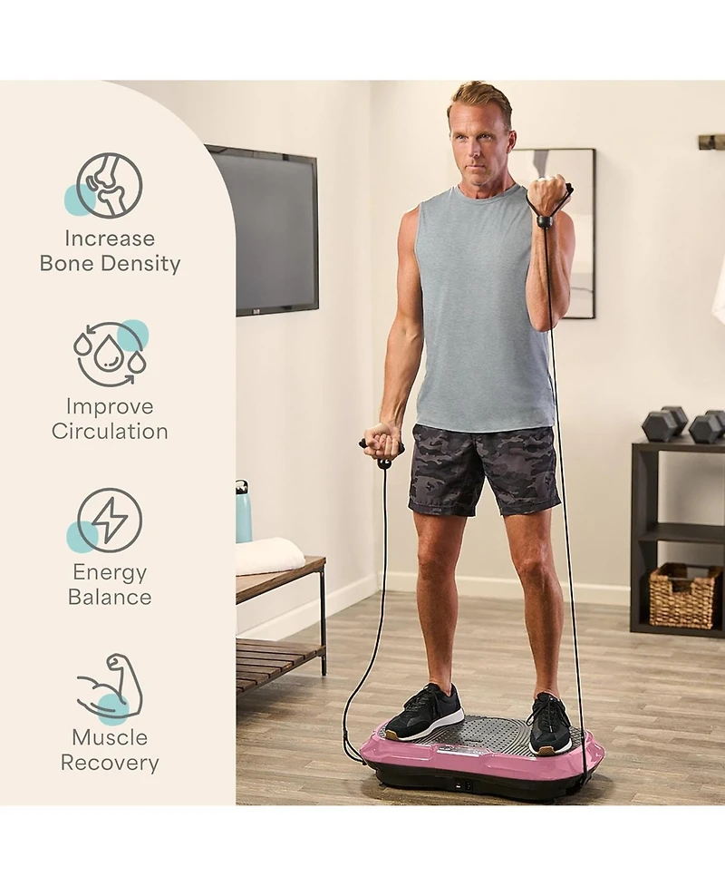 Lifepro Waver Vibration Plate – Full-Body Workout Machine with Loop Bands, 99 Speeds, for Muscle Activation, Toning, and Recovery