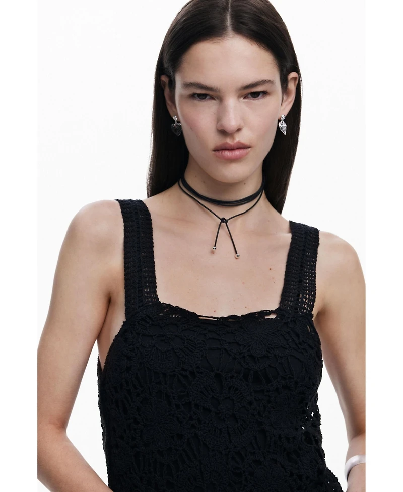 Desigual Women's Crochet mini dress