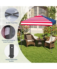 Gymax Patio 6.6x6.6ft Outdoor Pop-up Canopy Tent Upf 50+ Portable Sun Shelter