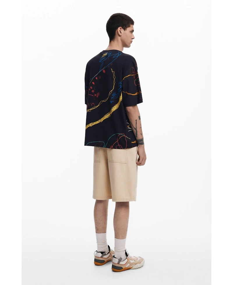 Desigual Men's Short-sleeve T-shirt with drawings