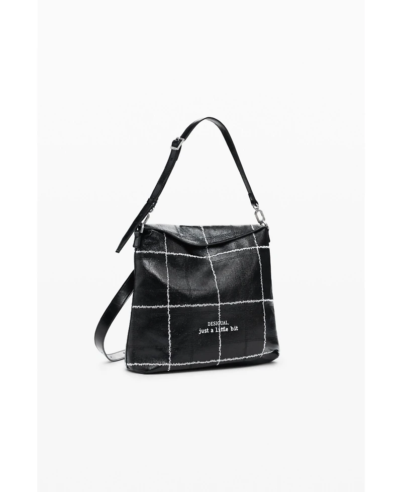 Desigual Women's Medium convertible checkered backpack