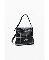 Desigual Women's Medium convertible checkered backpack