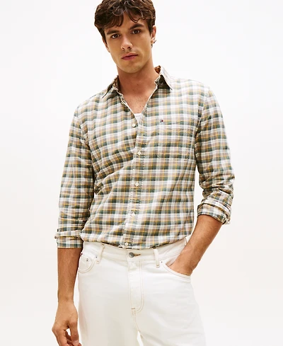 Tommy Hilfiger Men's Heritage Oxford Tartan Long Sleeve Shirt