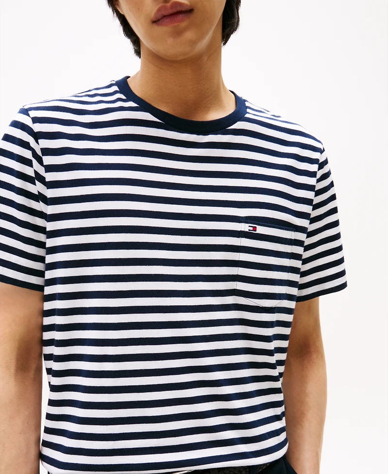Tommy Hilfiger Men's Regular-Fit Essential Stripe T-Shirt