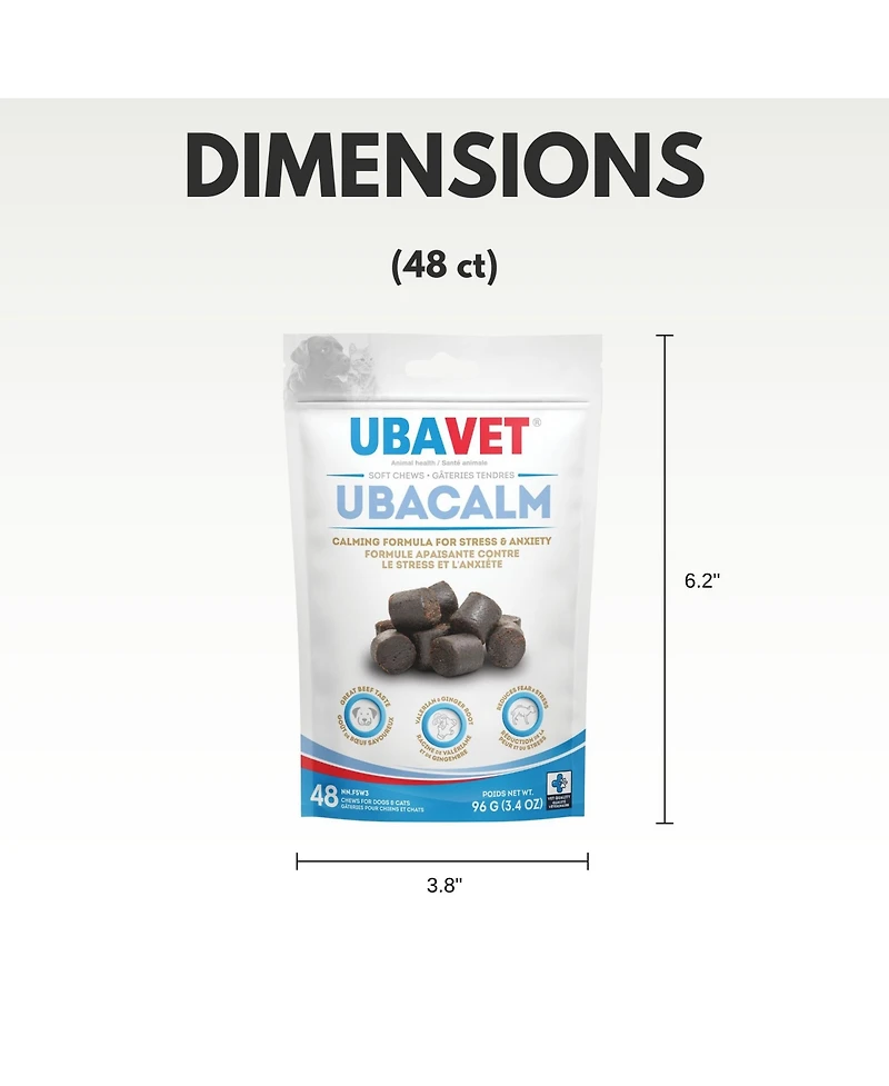 Ubavet Ubacalm Calming and Stress Relief Soft Dog Chews ( ct