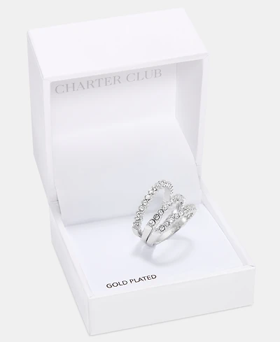 Charter Club 3-Pc. Set Pave Band Rings, Macy's Exclusive