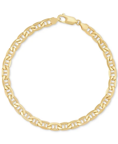 Lightweight Polished Mariner Chain Bracelet 5.5mm in 14k Yellow Gold