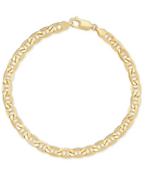Lightweight Polished Mariner Chain Bracelet 5.5mm in 14k Yellow Gold