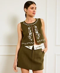 Line & Dot Women's Brea Embroidered Sleeveless Top