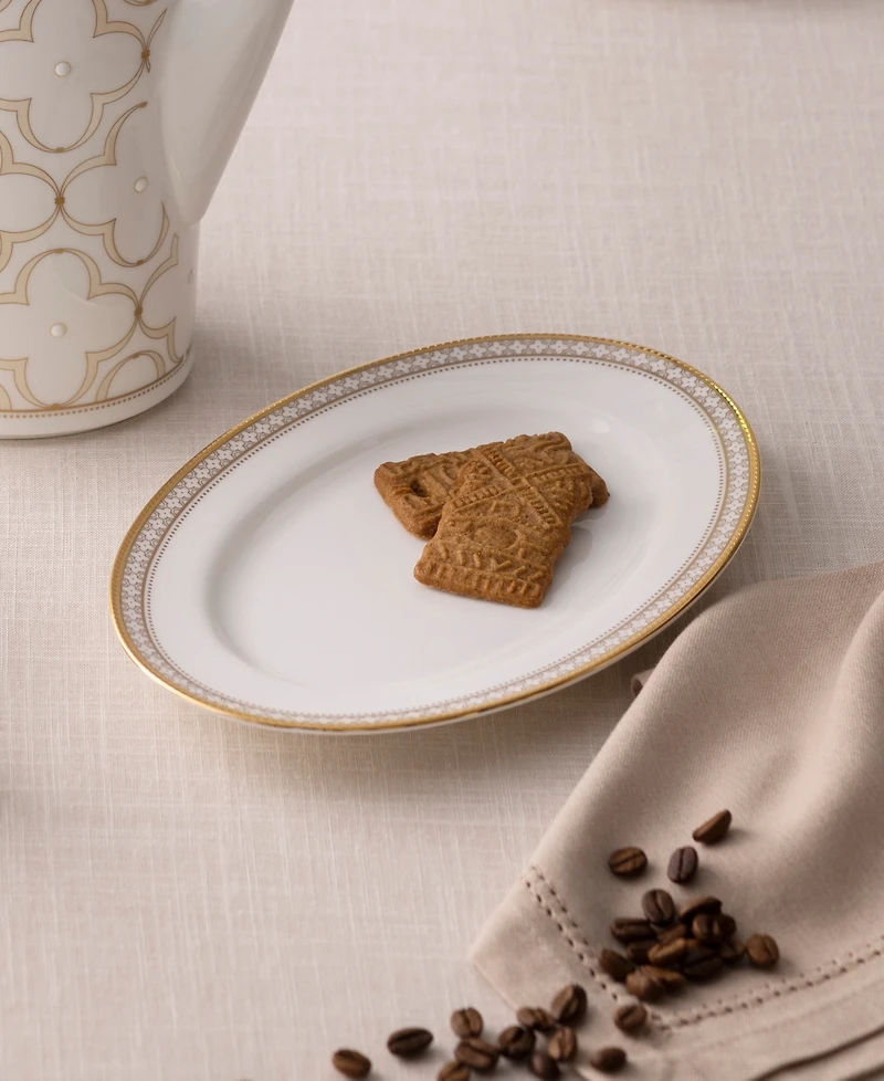 Noritake Trefolio Gold Butter/Relish Tray, 8-3/4"