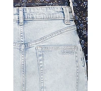 Avec Les Filles Women's Pleat-Front Wide-Leg Jeans