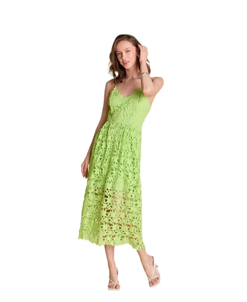 endless rose Women's Lace Cami Midi Dress