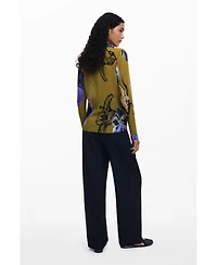 Desigual Women's Buttoned T-shirt designed by Mr. Christian Lacroix
