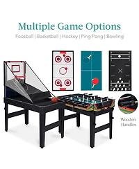 Best Choice Products 13-in-1 Combo Game Table Set w/ Ping Pong, Foosball, Basketball, Air Hockey, Archery