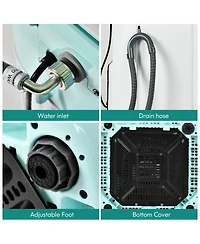 Costway 8lbs Portable Fully Automatic Washing Machine W/ Drain Pump
