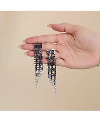 Jessica Simpson Tiered Crystal Fringe Earrings