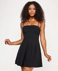 City Studios Juniors' Scuba Crepe Fit & Flare Dress