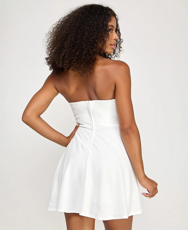 City Studios Juniors' Halter Fit & Flare Dress
