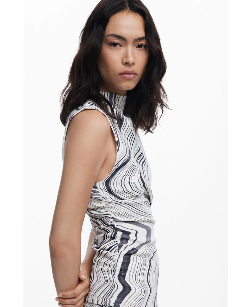 Desigual Women's Wavy striped T-shirt