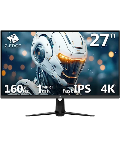 Z-edge 27 inch 4K Uhd 3840 x 2160 160Hz 1ms Ips Gaming Monitor, 1.07 Billion Color, 450cd/m2, FreeSync, Hdmi x 2, Dp x 2