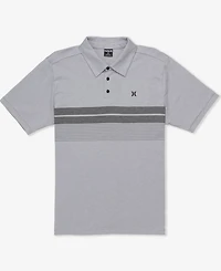 Hurley Men's Printed Stripe Slub Short Sleeve Polo Shirt