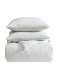 Vera Wang Bark Texture Cotton Jacquard 3-Pc. Duvet Cover Set, King