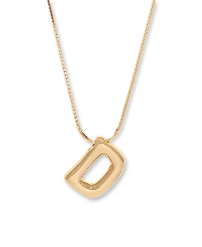 brook & york Gold Plated Pippa Bubble Initial Short Pendant Necklace