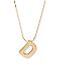 brook & york Gold Plated Pippa Bubble Initial Short Pendant Necklace