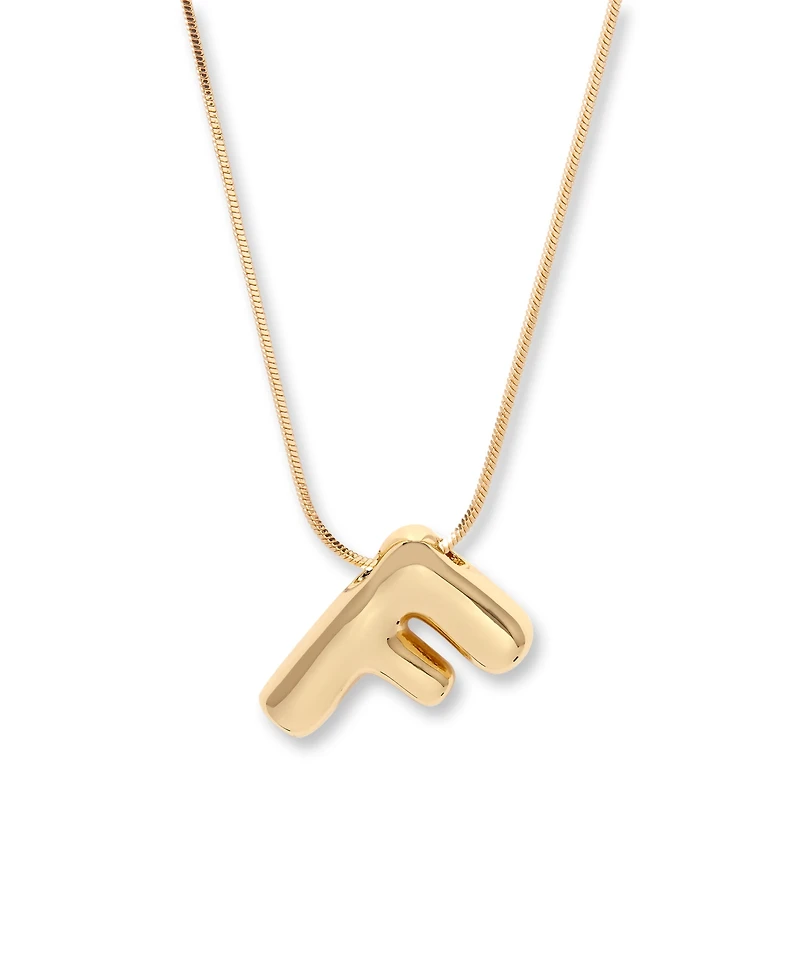 brook & york Gold Plated Pippa Bubble Initial Short Pendant Necklace