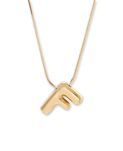 brook & york Gold Plated Pippa Bubble Initial Short Pendant Necklace