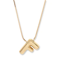 brook & york Gold Plated Pippa Bubble Initial Short Pendant Necklace