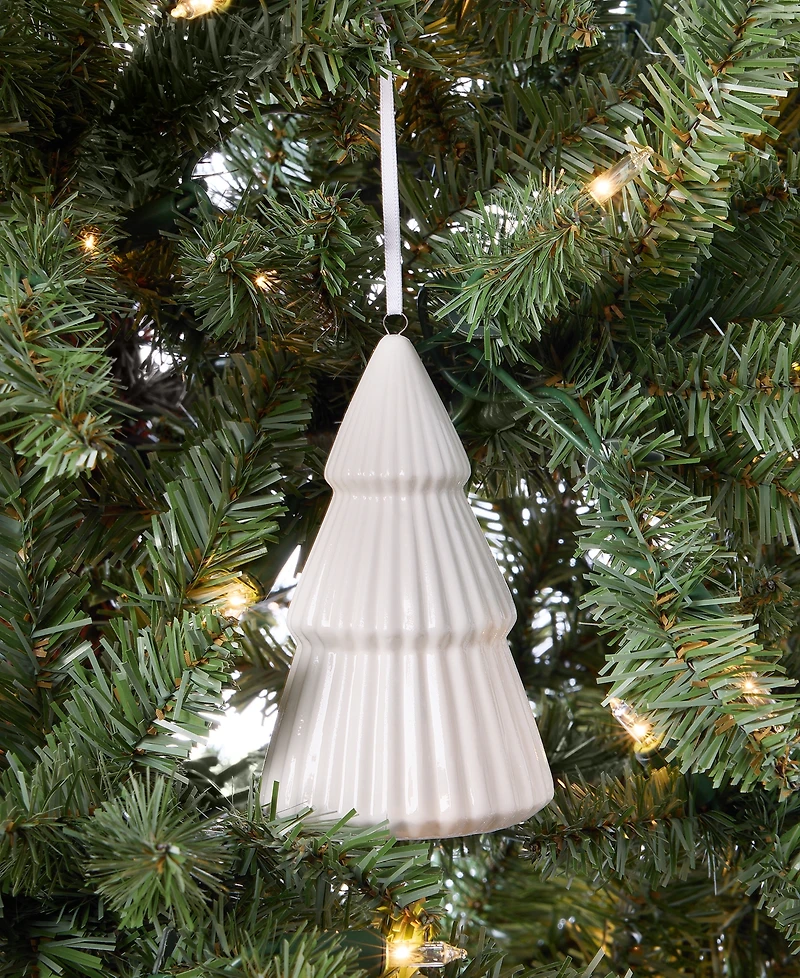 Holiday Lane Nordic Wonderland Ceramic Tree Ornament, Macy's Exclusive